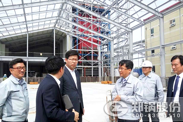 韩国平泽市市长视察郑锅30T生物质锅炉现场