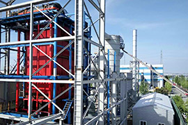 韩国30吨生物质角管锅炉项目